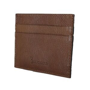 Billionaire Italian Couture Leather Card Holder Men Brown Wallets